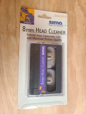 NEW sealed Sima 8mm camcorder head cleaner model SHC-6 vintage 1996